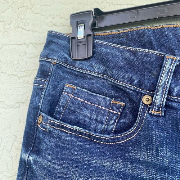 Seven7 Women's Size 8 Blue Bootcut Distressed Denim Jeans - Picture 6 of 10